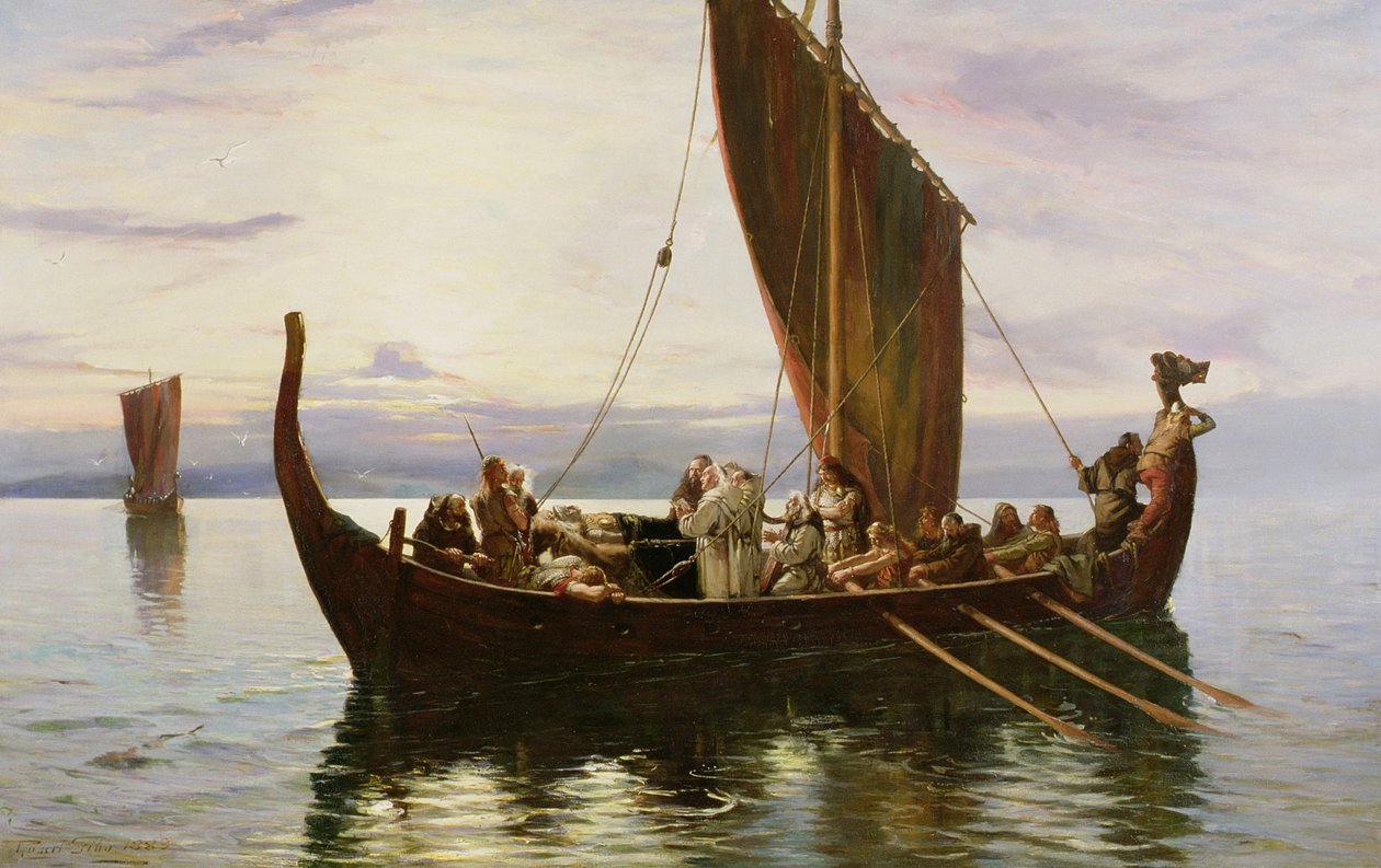 Viikinkien viimeinen matka, 1882 tekijältä Robert Gibb