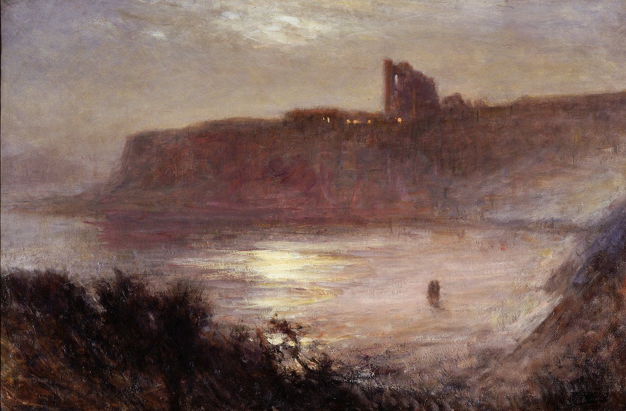 Moonlight - Tynemouth Priory, noin 1922 tekijältä Robert Jobling