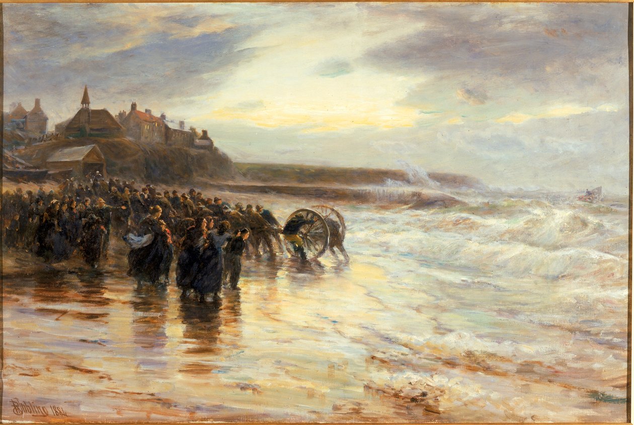 The Lifeboat Off, 1884 tekijältä Robert Jobling