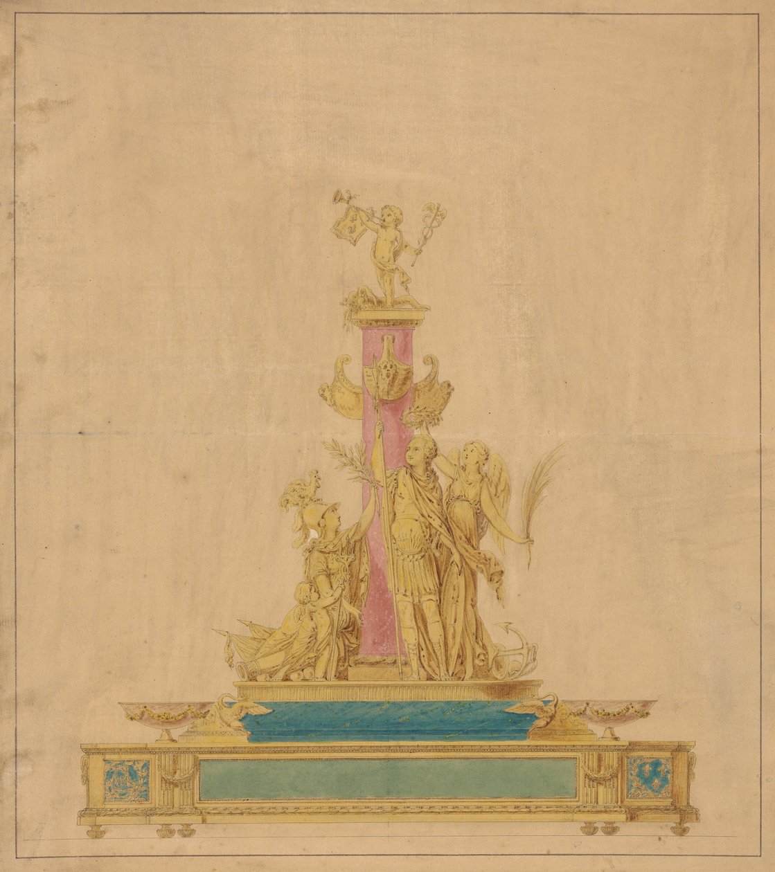 Inkstand -piirustus tekijältä Robert Joseph Auguste