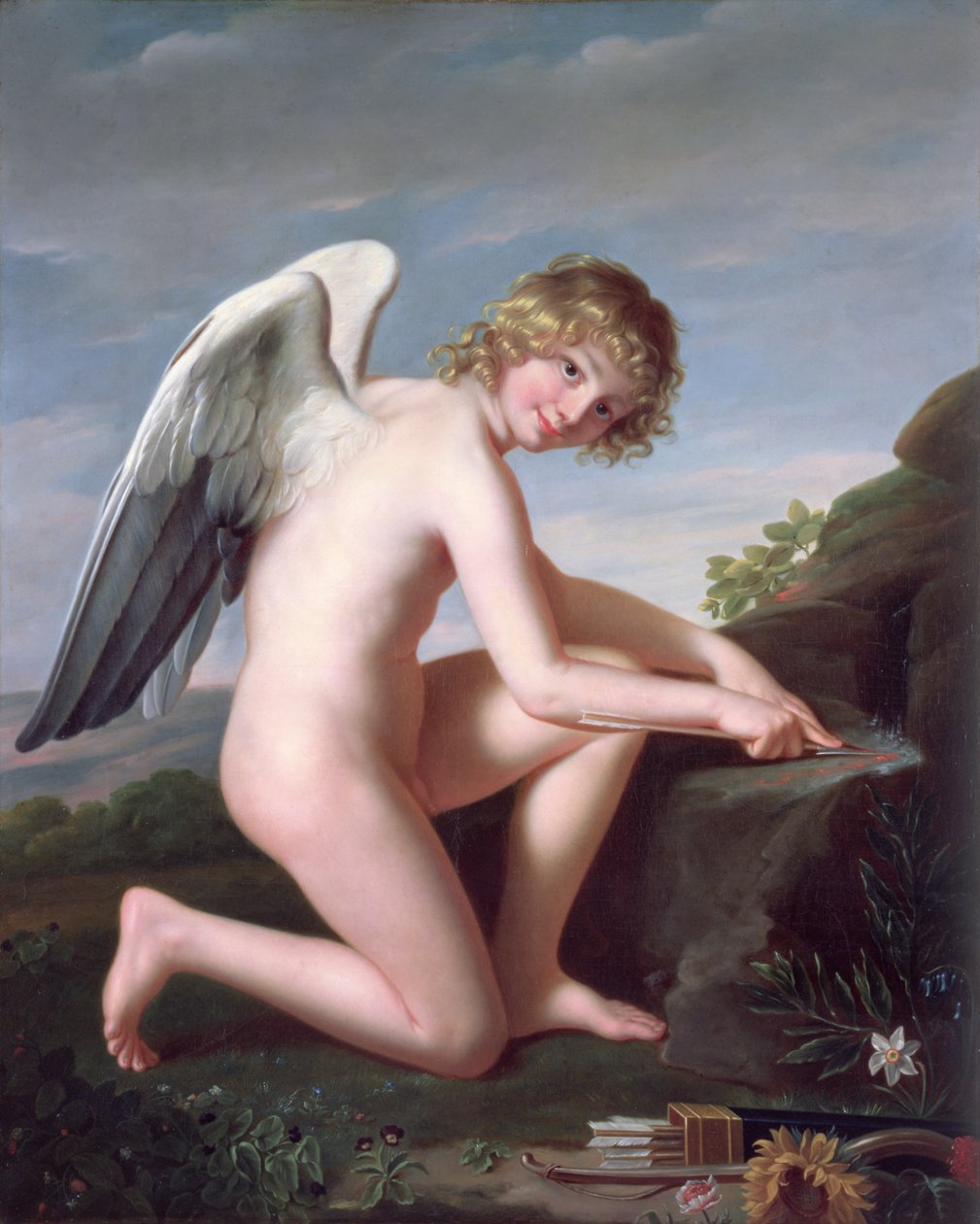 Amor teroitti nuoliaan, 1798 tekijältä Robert Lefevre