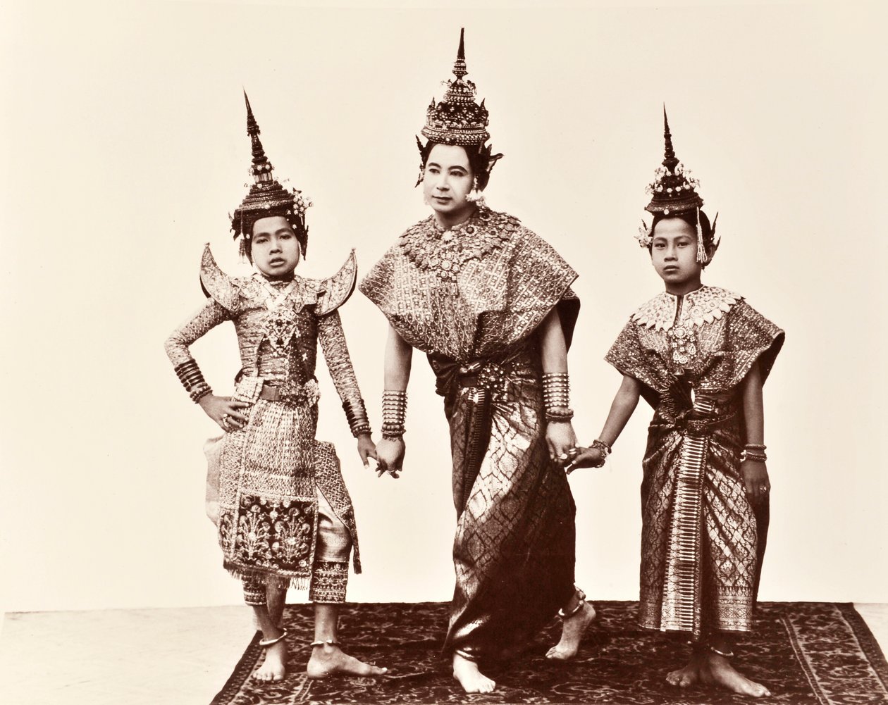 Klassiset thai-tanssijat, n. 1900 tekijältä Robert Lenz