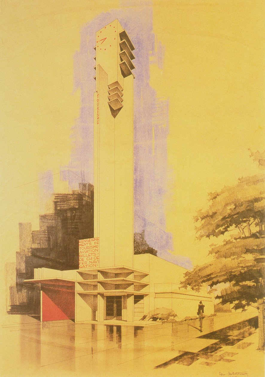 Tieto- ja matkailupaviljonki, 1925 tekijältä Robert Mallet Stevens