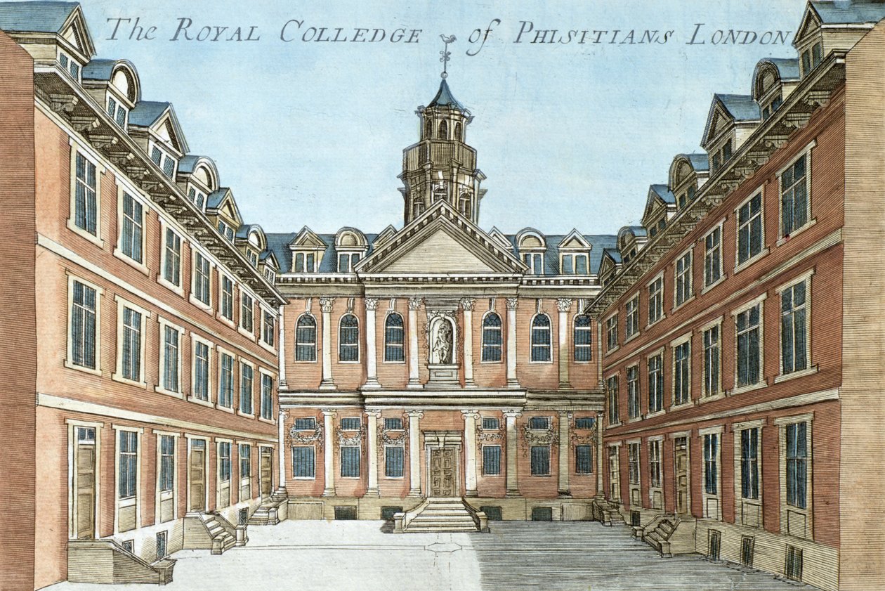 Royal College of Physicians, kirjasta "A Book of the Prospects of the Remarkable Places in and About London", n. 1700 tekijältä Robert Morden