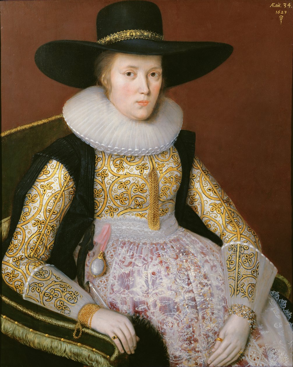 Tuntematon nainen, 1623 tekijältä Robert Peake