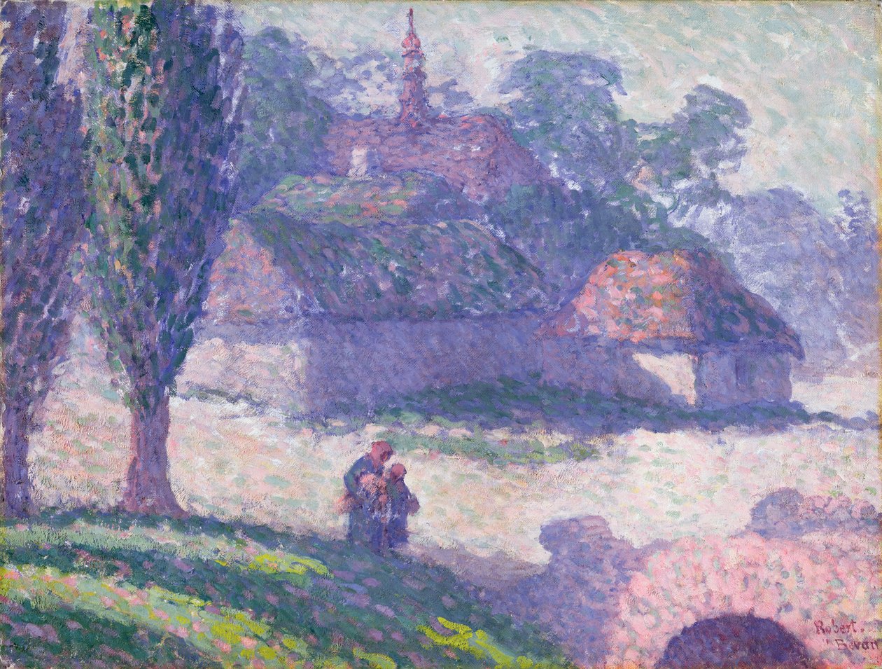 Mydlow Village, Puola, 1907 tekijältä Robert Polhill Bevan