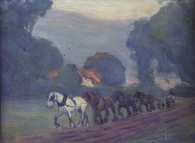 Neljän hevosen joukkue, n. 1906 tekijältä Robert Polhill Bevan