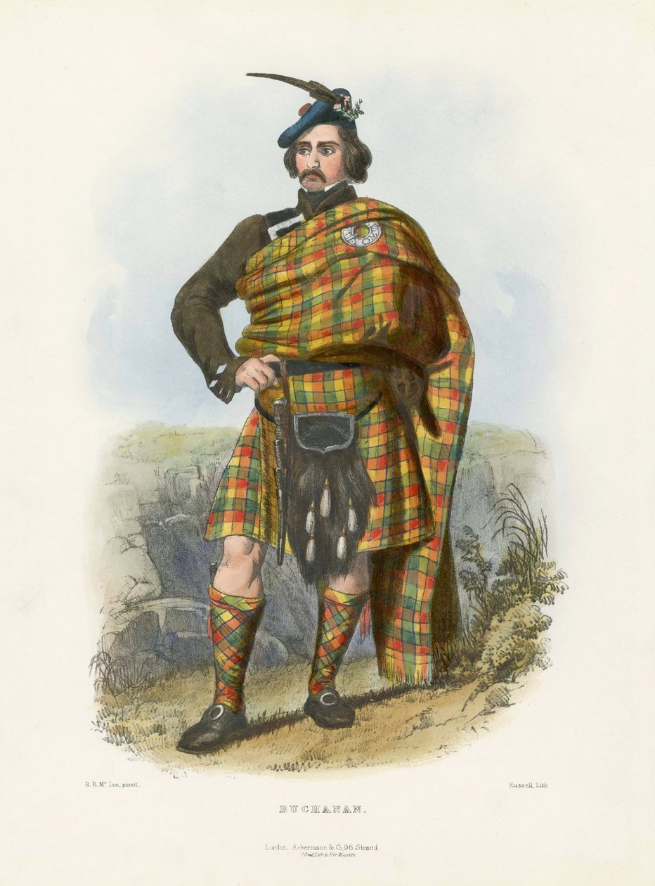 Buchanan, The Clans of the Scottish Highlands, pub.1845 tekijältä Robert Ronald McIan