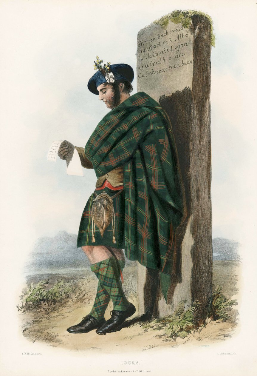 Logan, The Clans of the Scottish Highlands, pub.1845 tekijältä Robert Ronald McIan