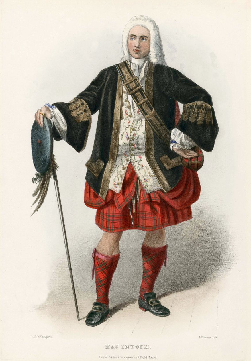 Mac Intoch, The Clans of the Scottish Highlands, pub.1845 tekijältä Robert Ronald McIan