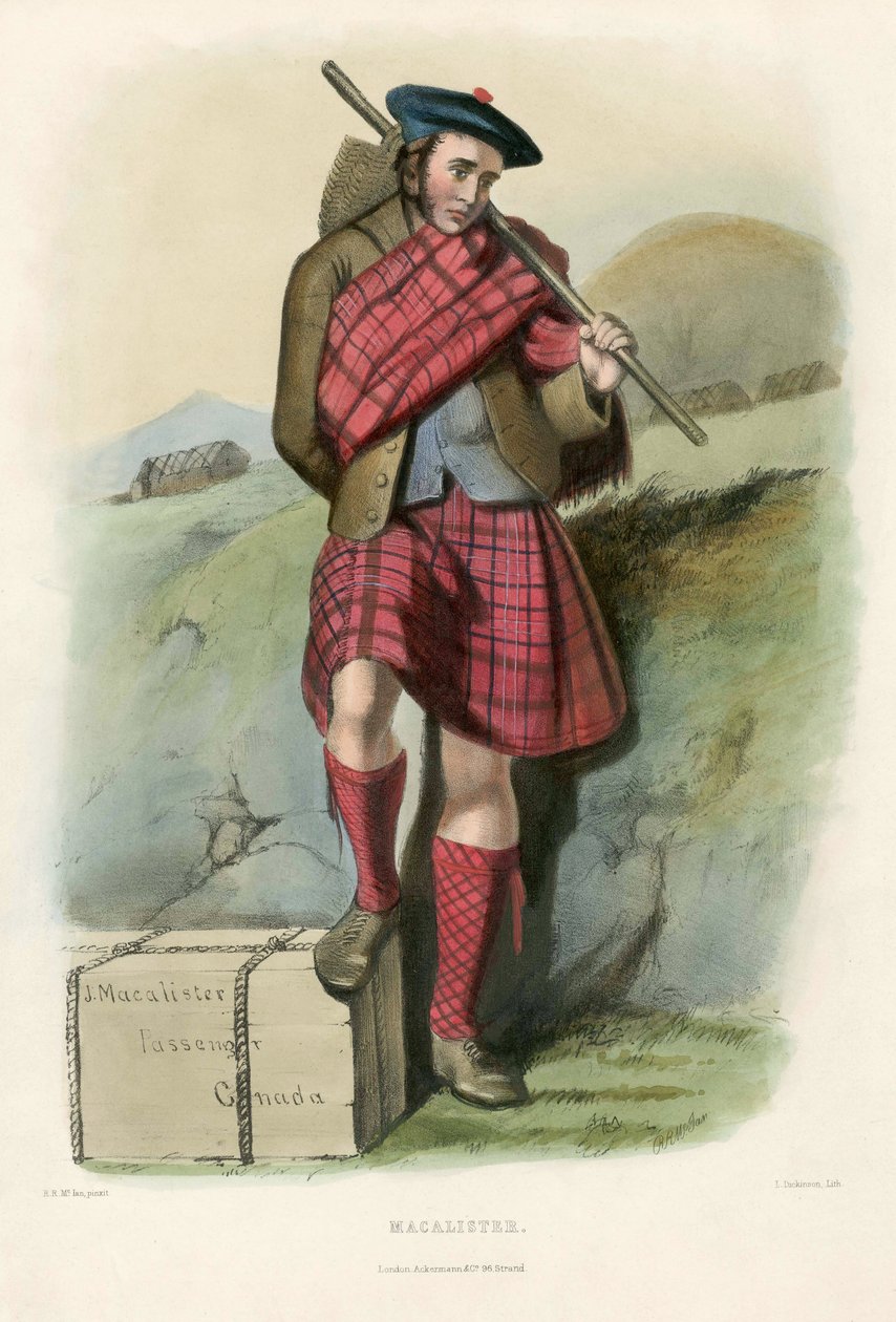 Macalister, The Clans of the Scottish Highlands, pub.1845 tekijältä Robert Ronald McIan