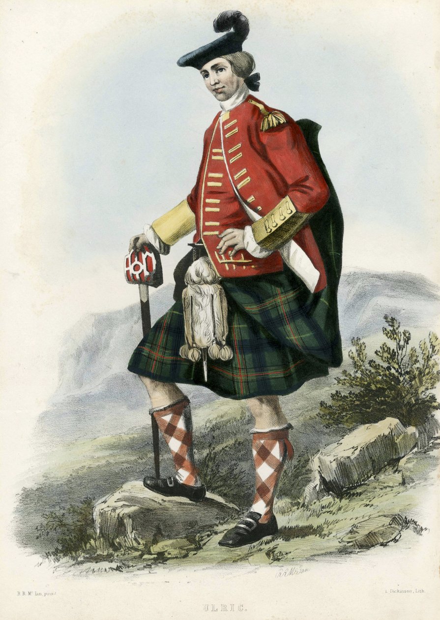 Ulric, The Clans of the Scottish Highlands, pub.1845 tekijältä Robert Ronald McIan