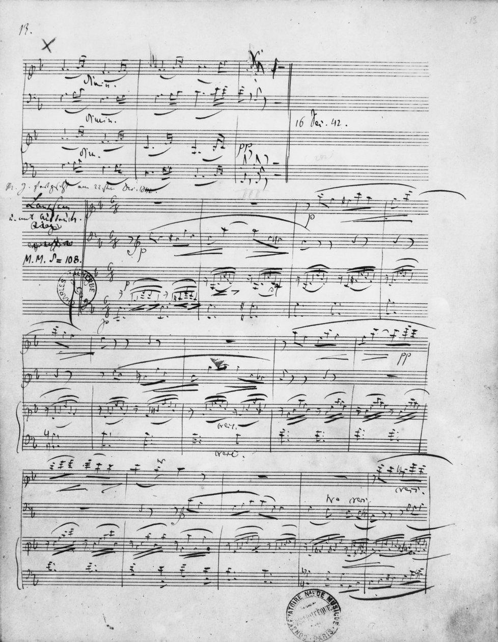 Ms.312, Phantasiestucke, Opus 88, pianolle, viululle ja sellolle, 1842 tekijältä Robert Schumann