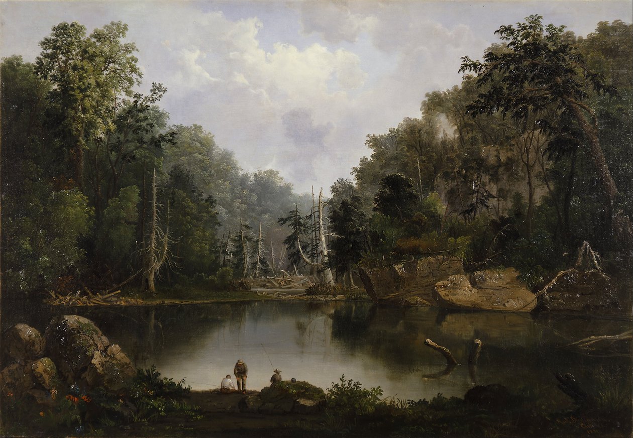 Blue Hole, tulvavedet, Little Miami River -joki tekijältä Robert Scott Duncanson