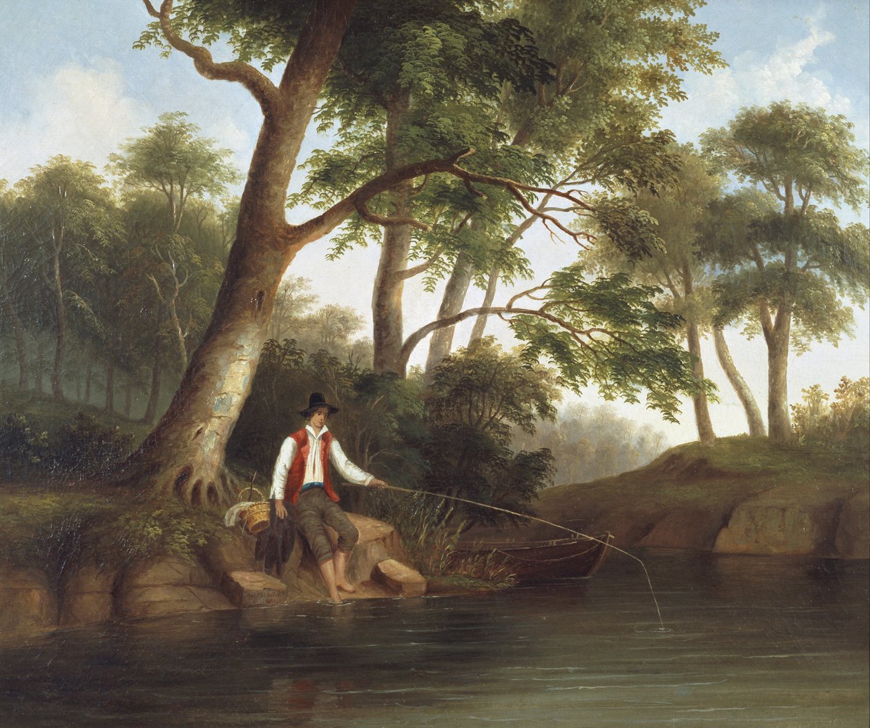 Mies Kalastus tekijältä Robert Scott Duncanson