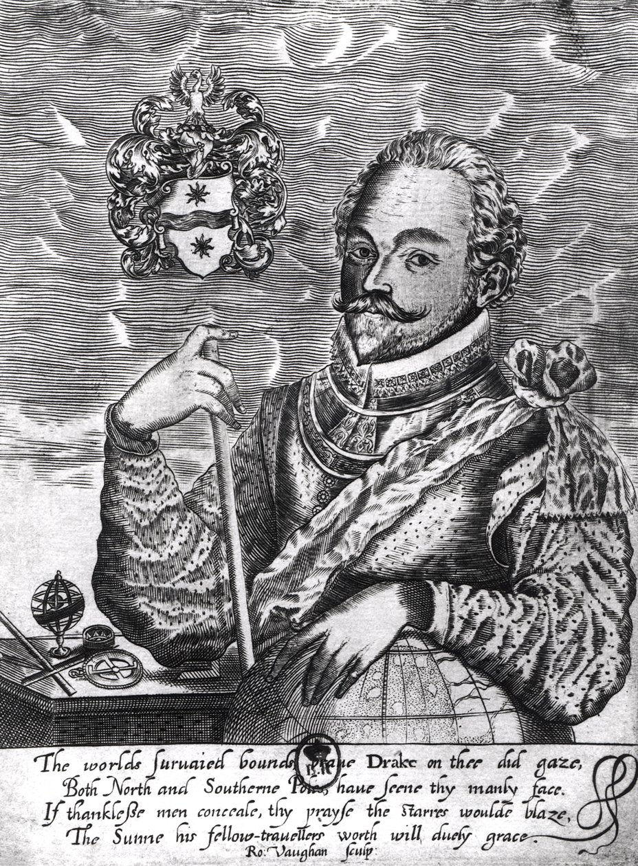 Sir Francis Draken muotokuva (n. 1540–1596) tekijältä Robert Vaughan