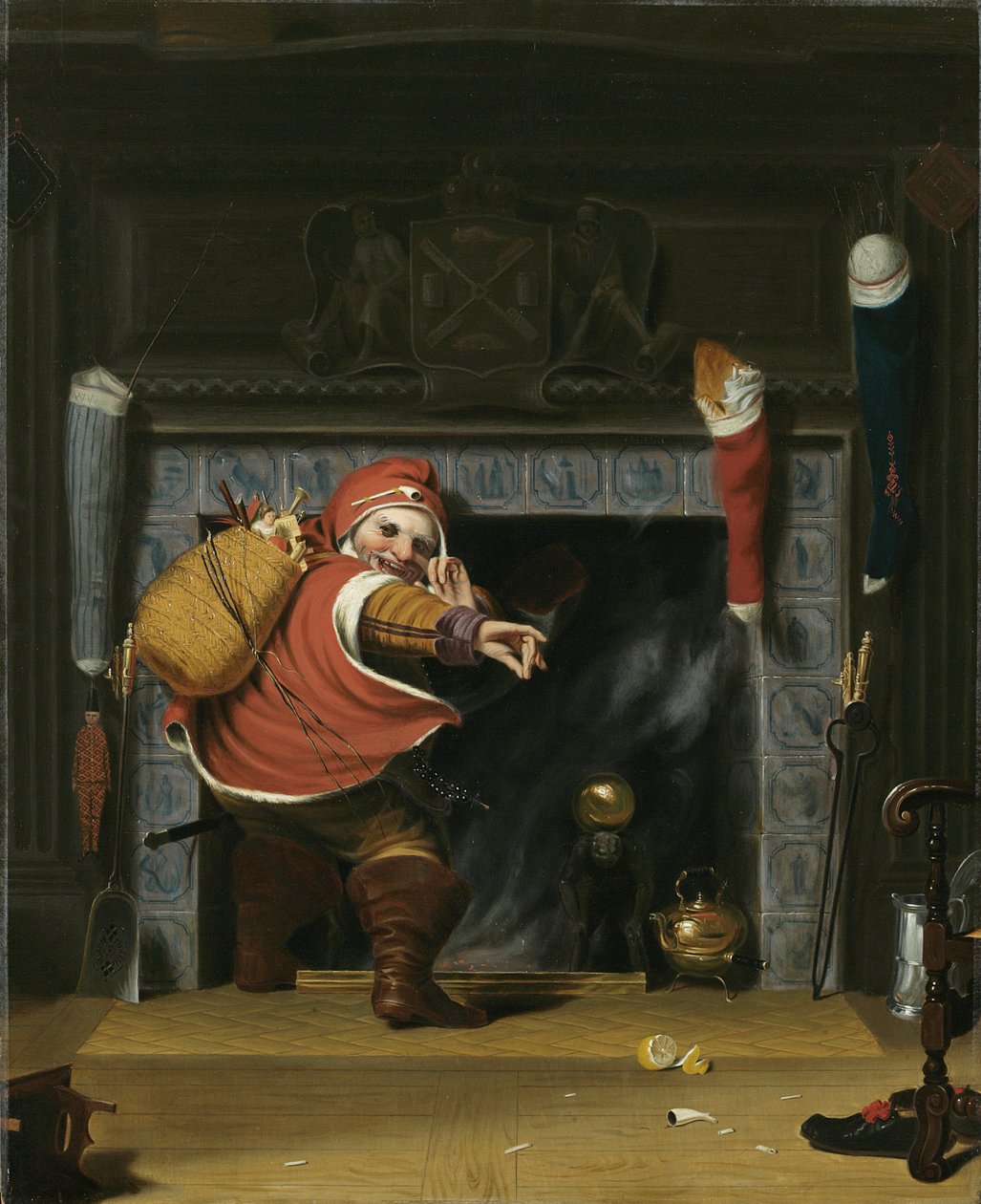 Joulupukki tai Pyhä Nikolaus, 1837 tekijältä Robert Walter Weir