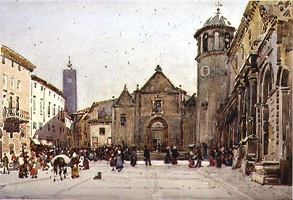 Piazza del Popolo, Orvieto tekijältä Robert Weir Allan