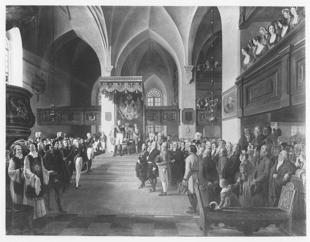 Venäjän Aleksanteri I vastaanottamassa kunnioitusta Suomen valtioilta tekijältä Robert Wilhelm Ekman
