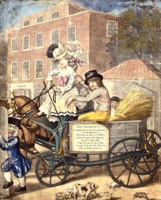 Oppitunti länteen tai aamuvierailu Betty Colen luo, Hammersmith Turnpike n. 1782 (tulostus) tekijältä Robert (after) Dighton