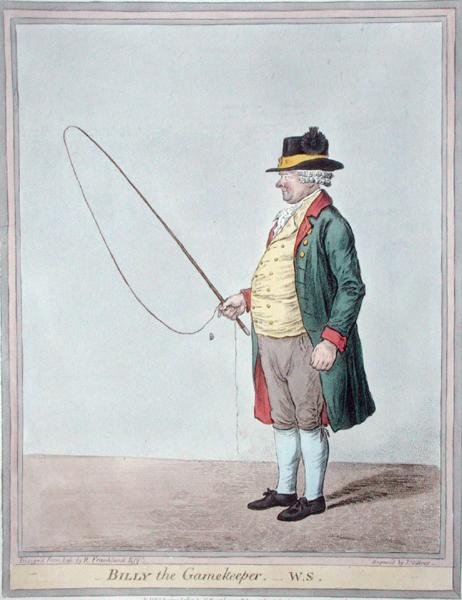 Billy the Gamekeeper, kaivertanut James Gillray (1756-1815), julkaissut Hannah Humphrey vuonna 1810 (käsinvärinen kaiverrus) tekijältä Robert (after) Frankland