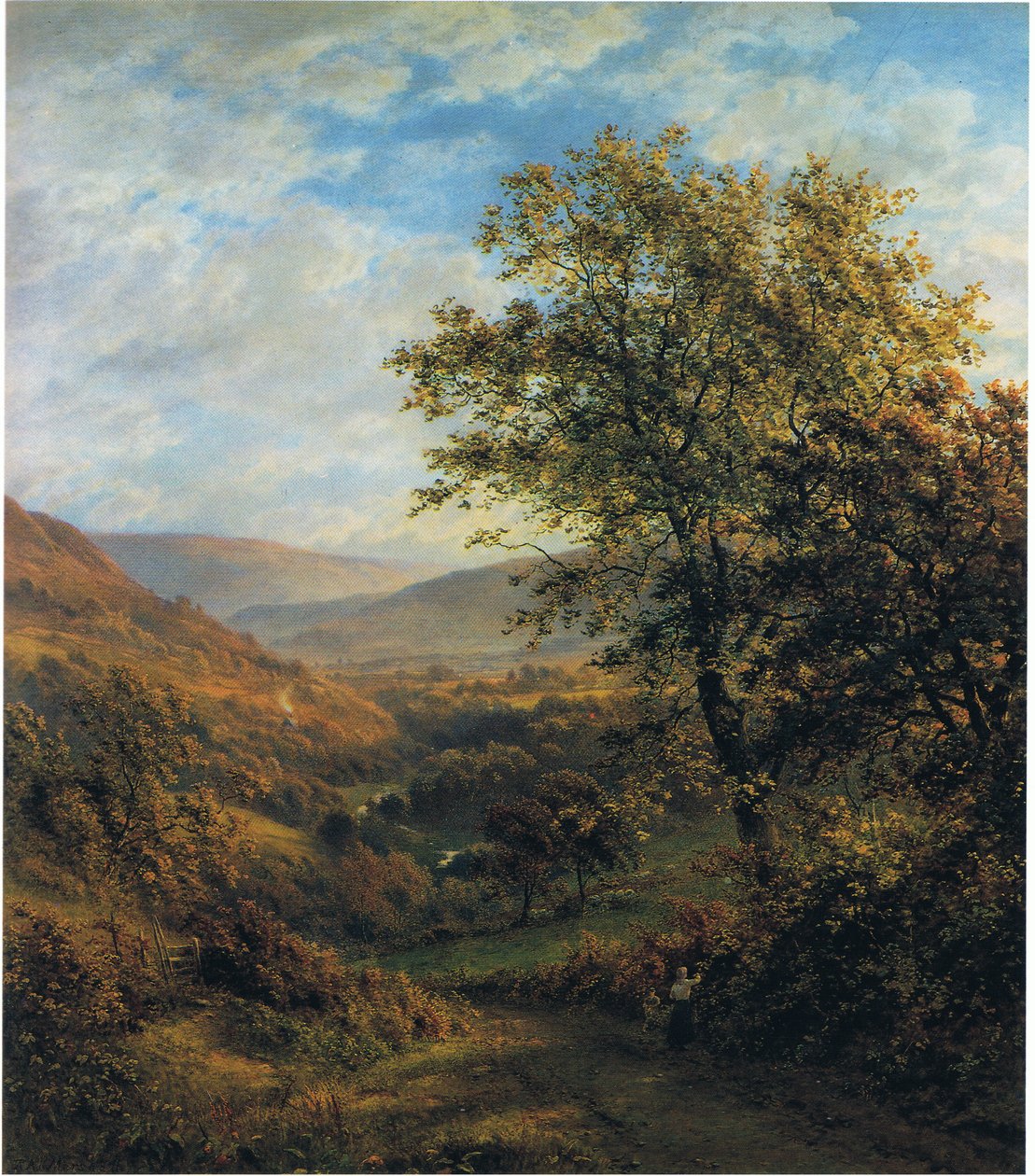 Kesämaisema (väri litho) tekijältä Robert A. K. Marshall