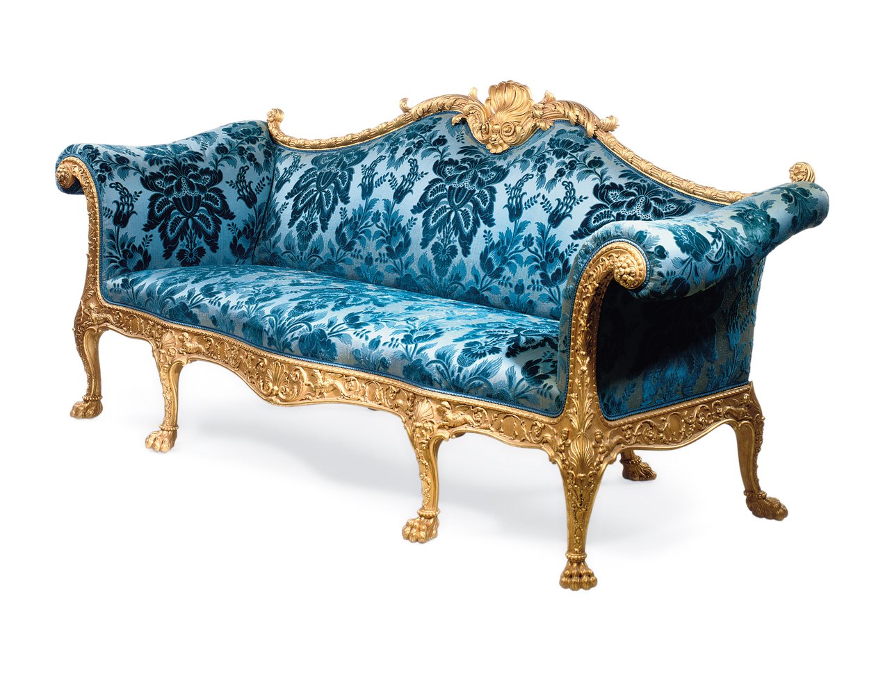 George III kullattu sohva tekijältä Robert Adam