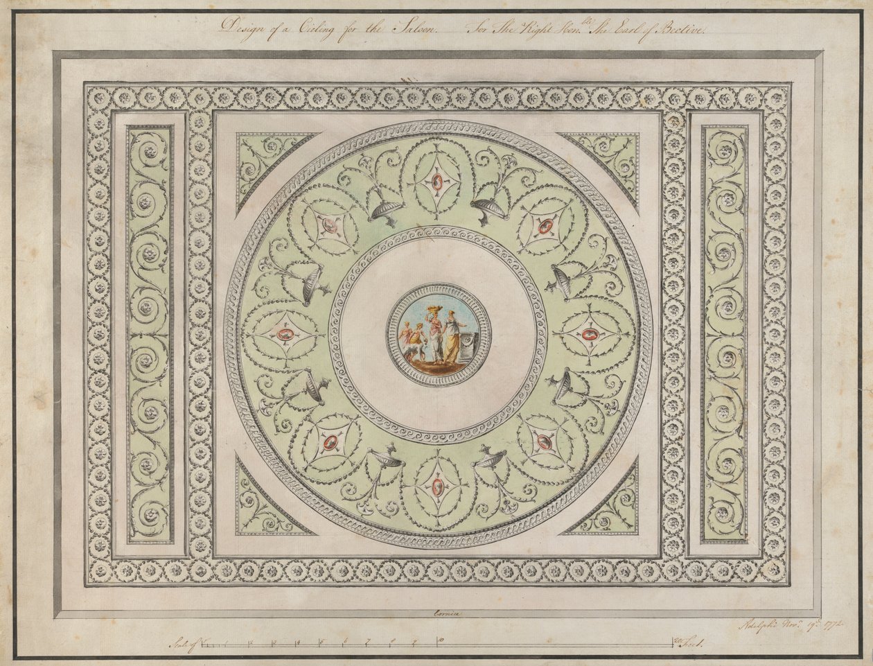 Headfort House, Irlanti: Saloon Ceiling tekijältä Robert Adam