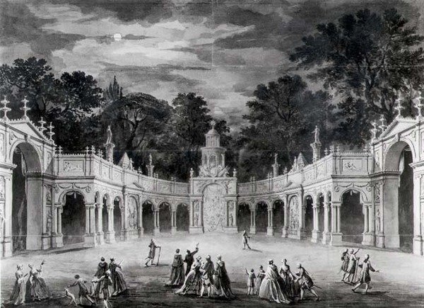 Illuminations Buckingham Housessa George III:n syntymäpäivän kunniaksi tekijältä Robert Adam
