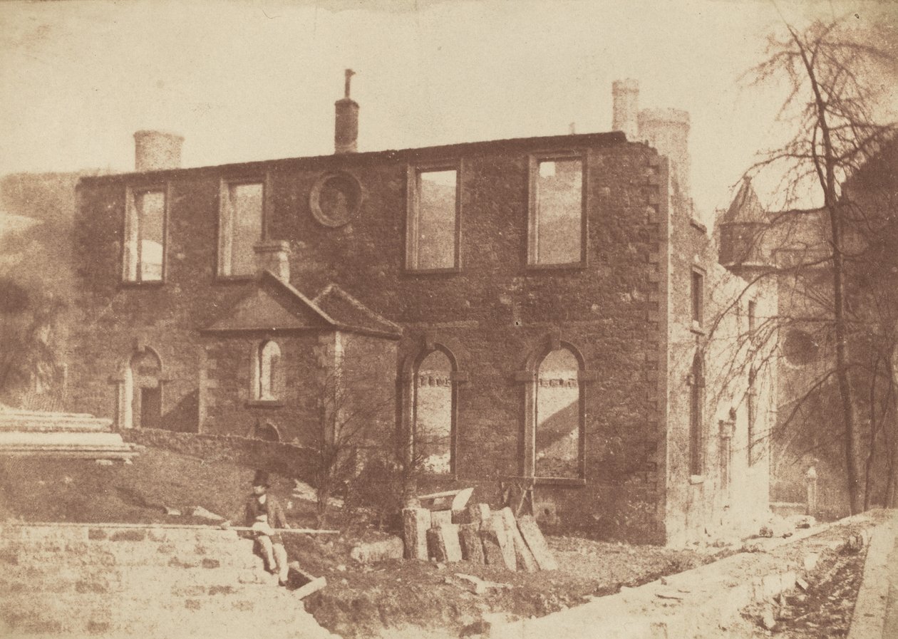 Lady Glenorchyn kappeli purkutöiden aikana Waverleyn aseman paikalla, n:o . 1846 (kuva) tekijältä Robert Adamson