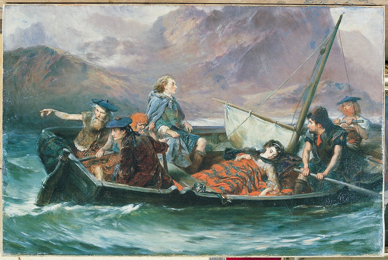 Charles Edward Stuartin vaeltamisen aikana (öljy kankaalle) tekijältä Robert Alexander Hillingford