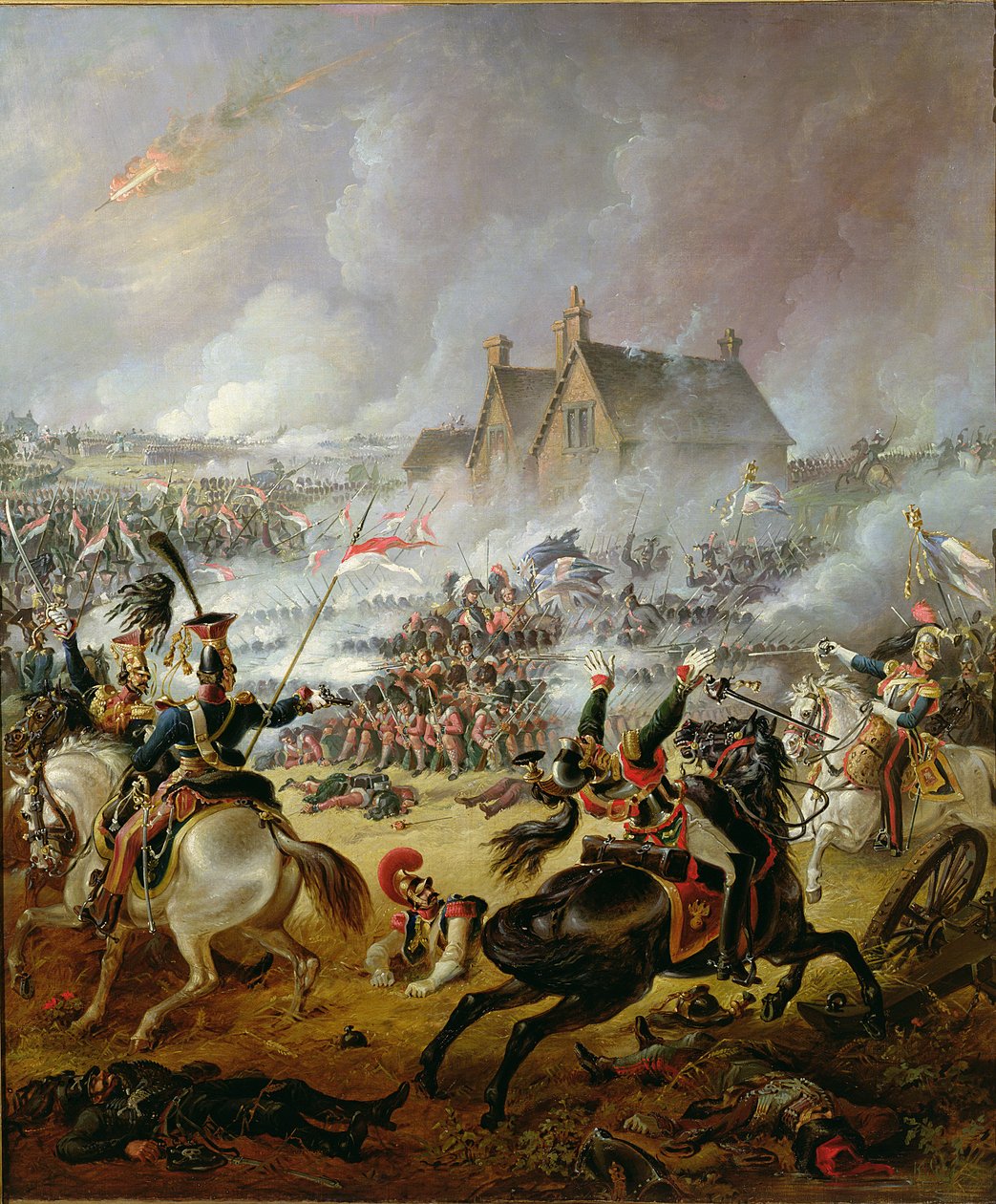 A Batalha de Waterloo (óleo sobre tela)finlandês tekijältä Robert Alexander Hillingford