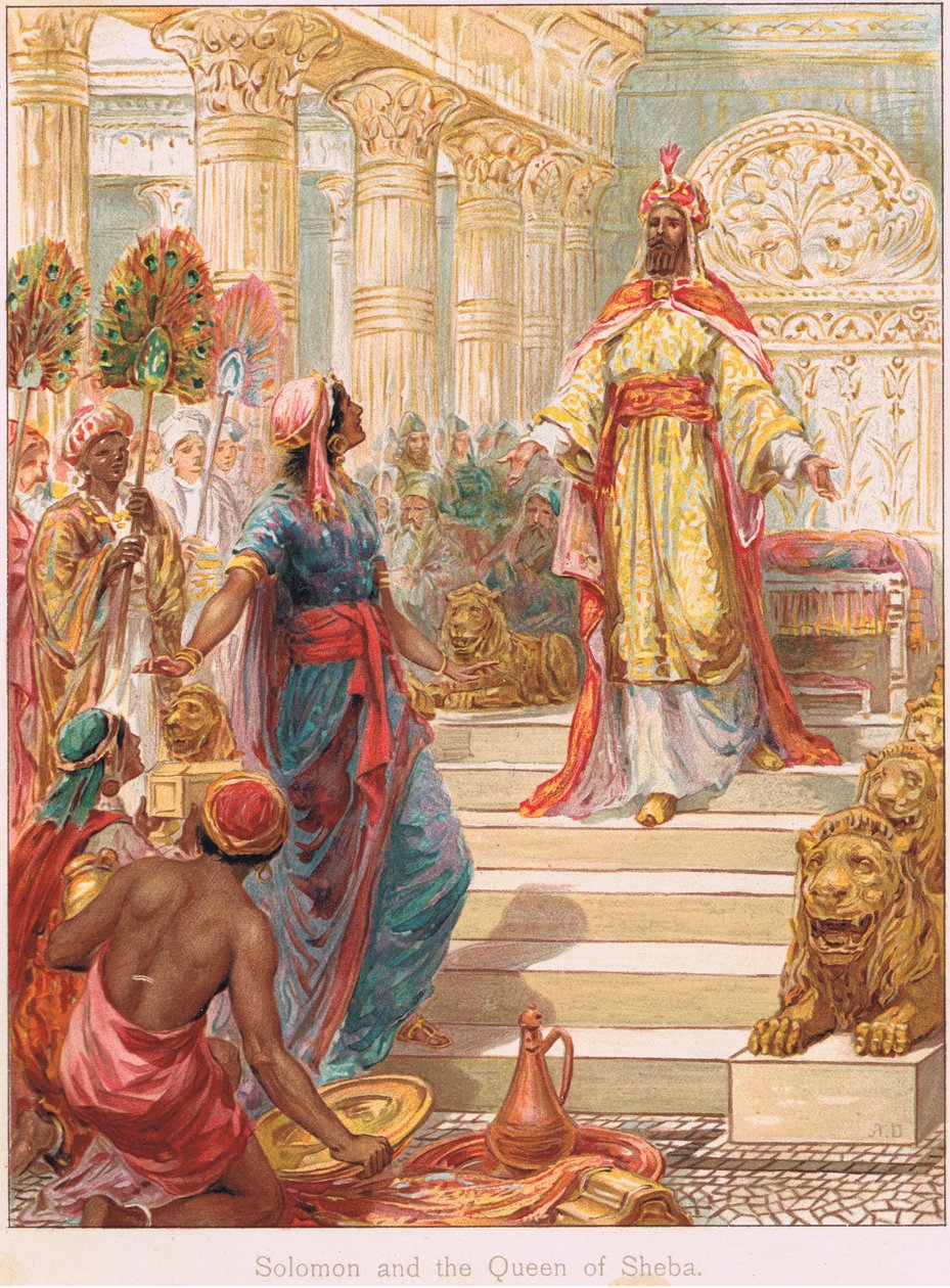 Kuvitus Ernest Nisterin teoksesta "Raamatun tarinoita", n. 1910 (värilitho) tekijältä Robert Ambrose Dudley