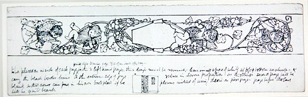 Suunnittelu päätepapereille, n. 1895 (kynä ja muste paperille) tekijältä Robert Anning Bell