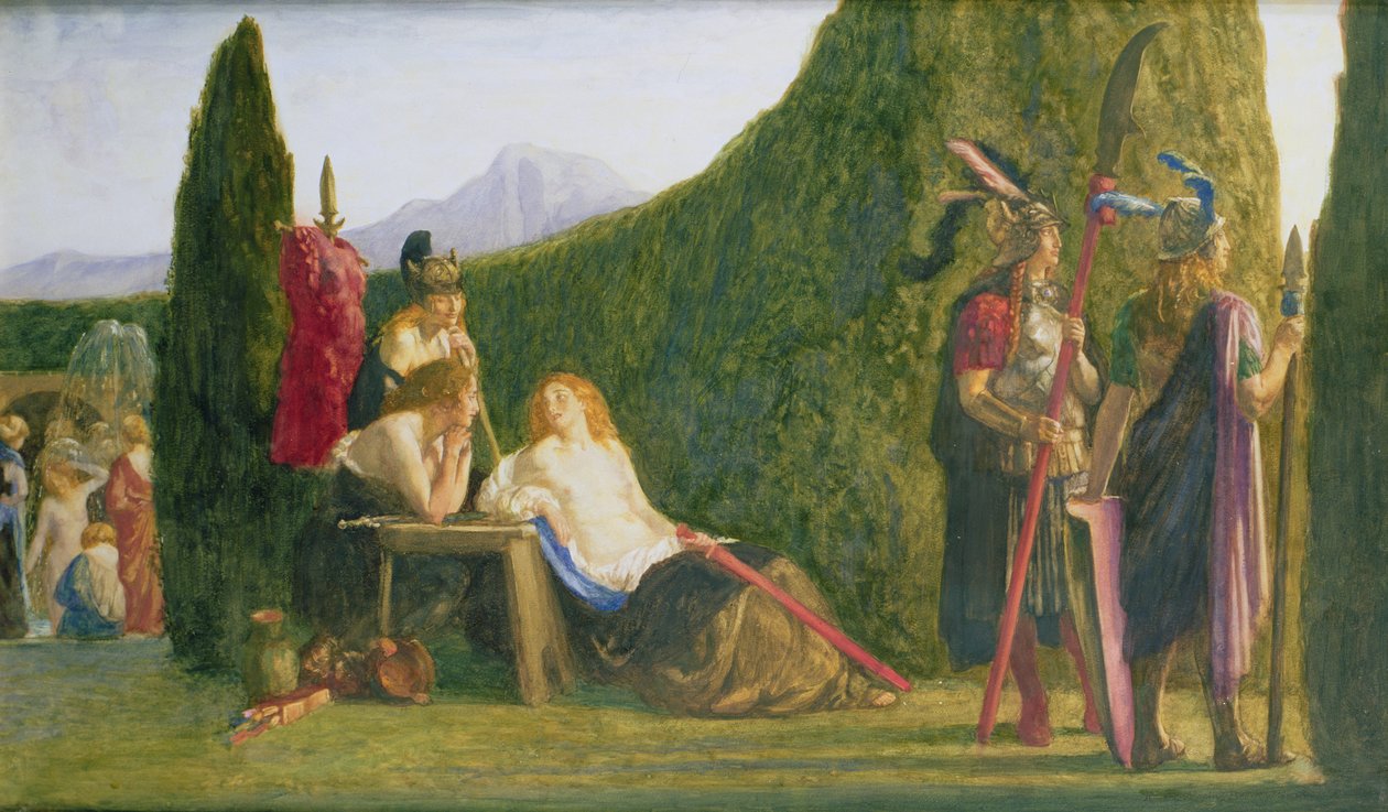 Kuningatar Hippolytan vartija, 1908 tekijältä Robert Anning Bell
