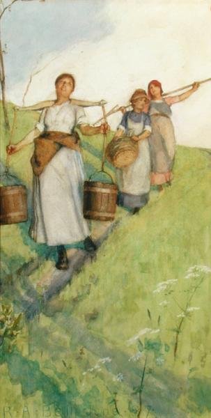 Paluu kotiin - Maitotytöt tekijältä Robert Anning Bell