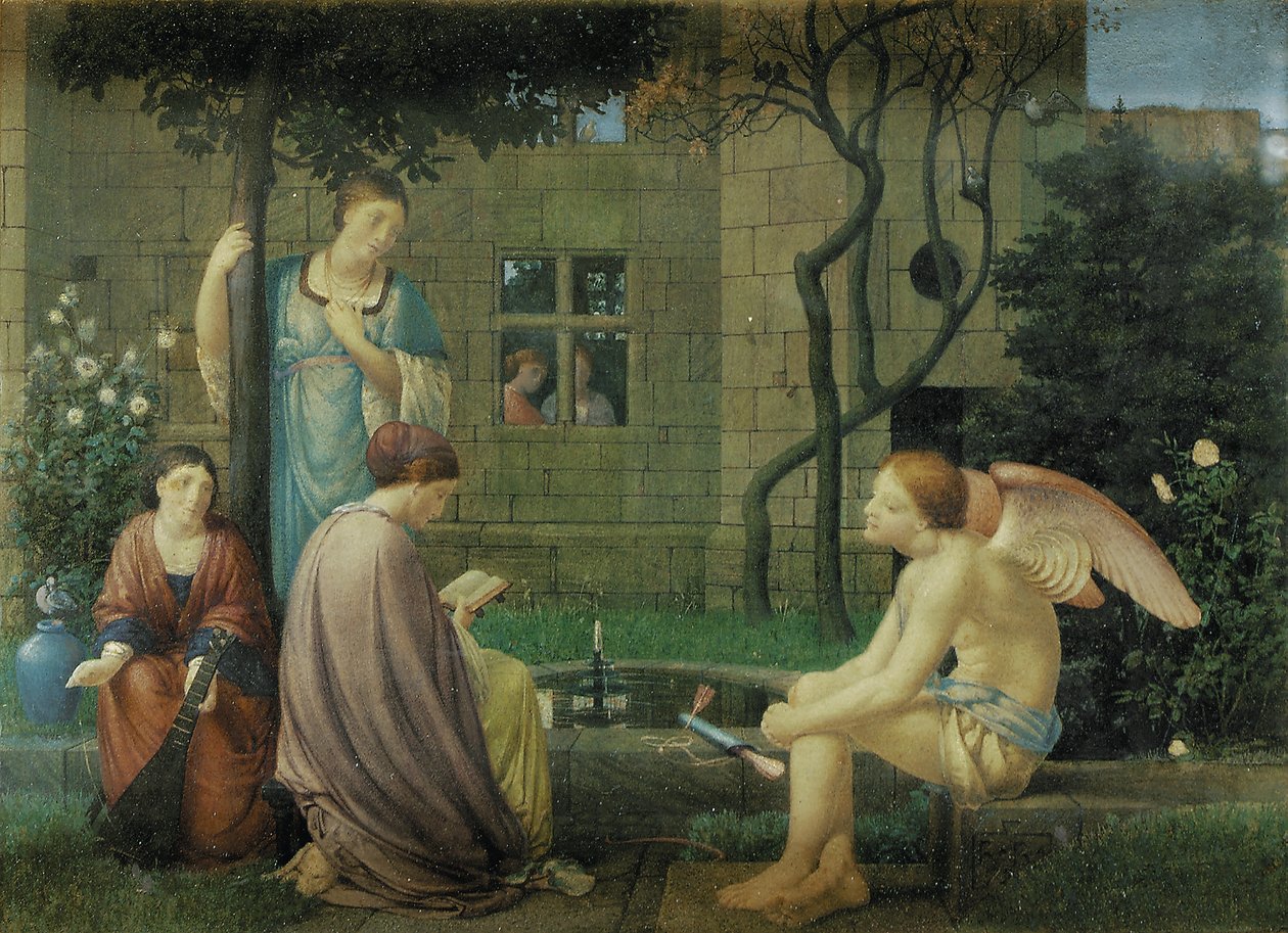 Reading of Love, He Being By, 1874 tekijältä Robert Bateman