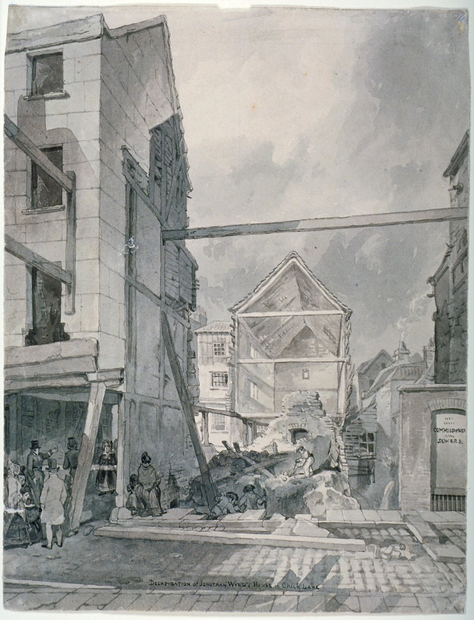 Chick Lane, Lontoon kaupunki, 1825 tekijältä Robert Blemmell Schnebbelie