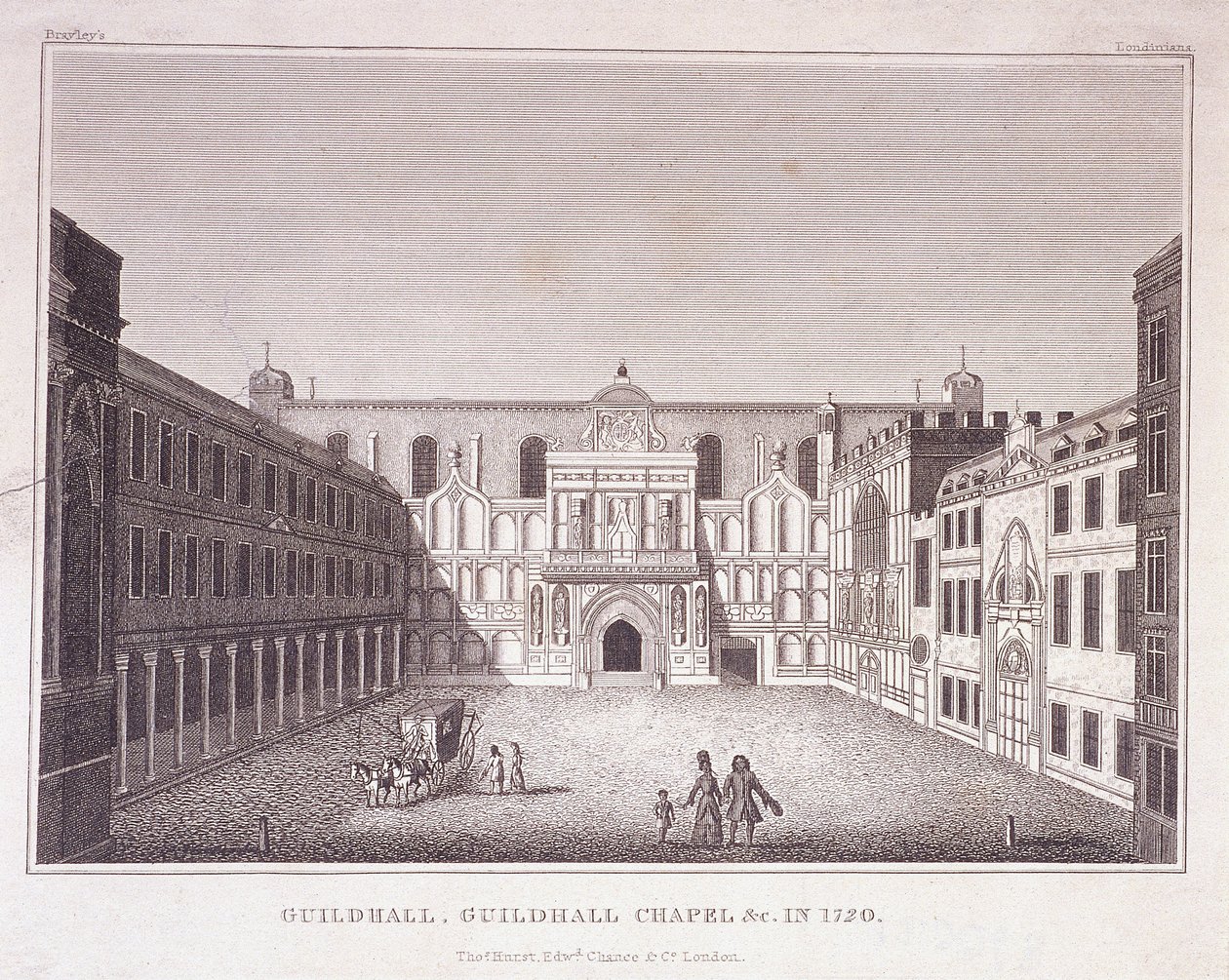 Guildhall, Lontoo, 1788 tekijältä Robert Blemmell Schnebbelie