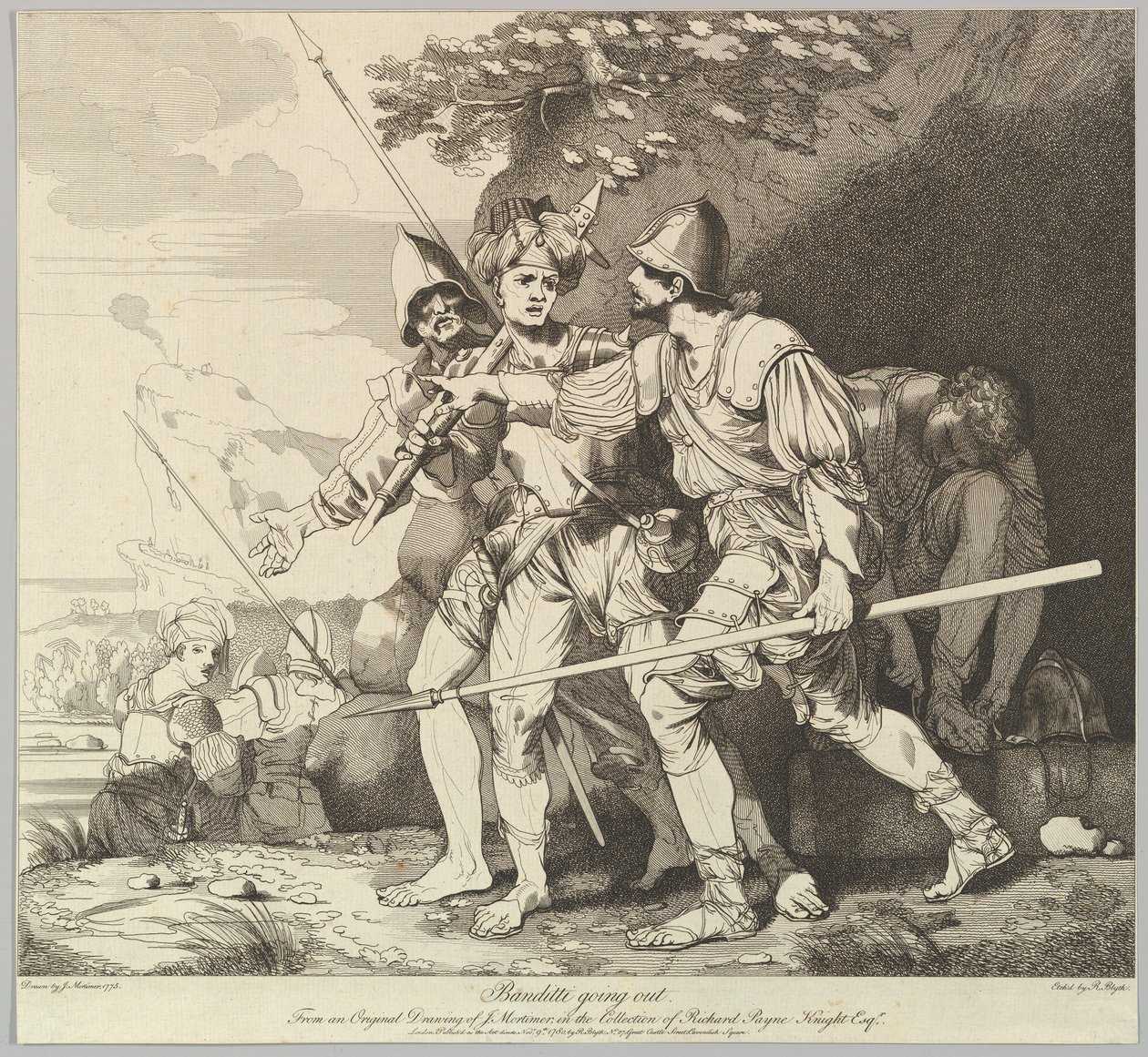 Banditti lähtee ulos, 9. marraskuuta 1780. tekijältä Robert Blyth