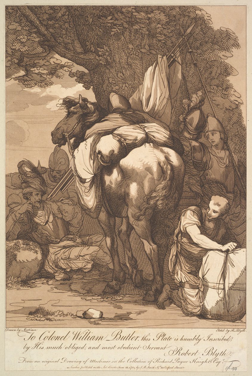 Packhorse with Soldiers, 23. kesäkuuta 1784. tekijältä Robert Blyth