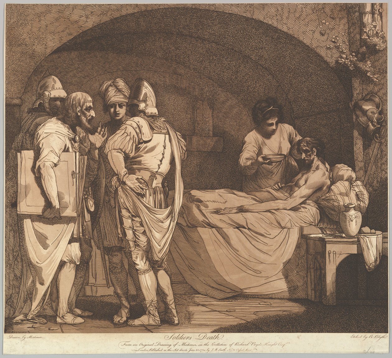 Soldiers Death from the Life and Death of a Soldier, 1. toukokuuta 1781. tekijältä Robert Blyth