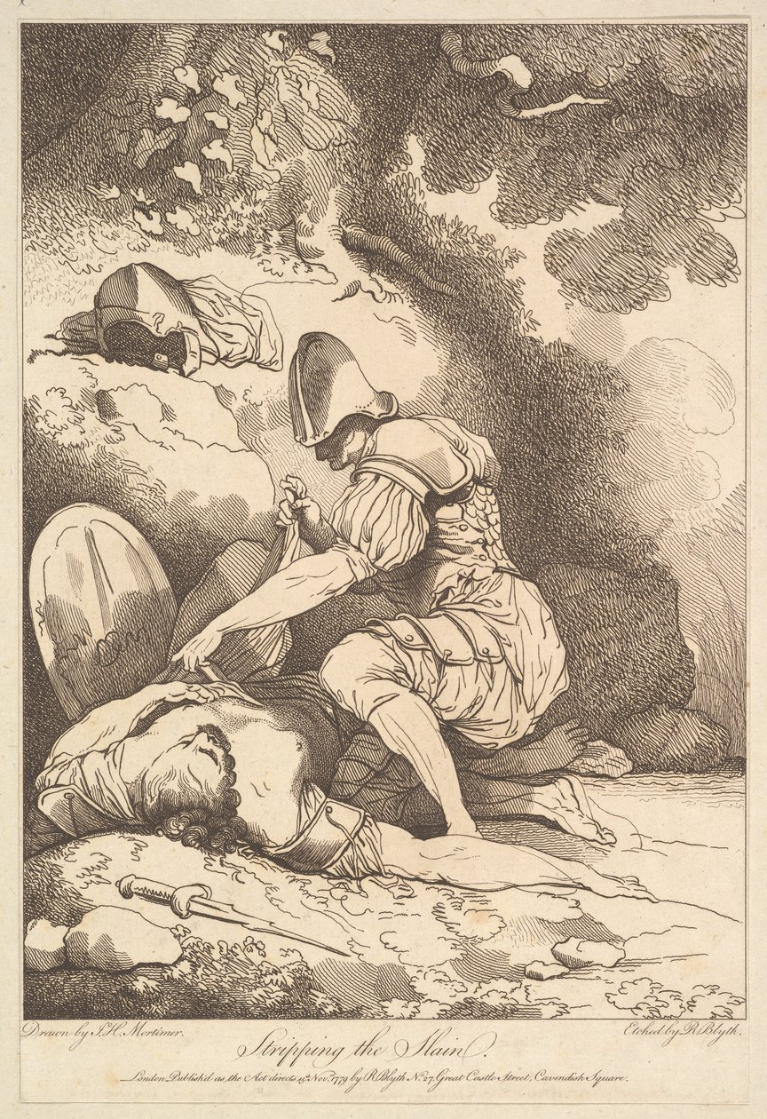 Tapattujen riisuminen, 15. marraskuuta 1779. tekijältä Robert Blyth