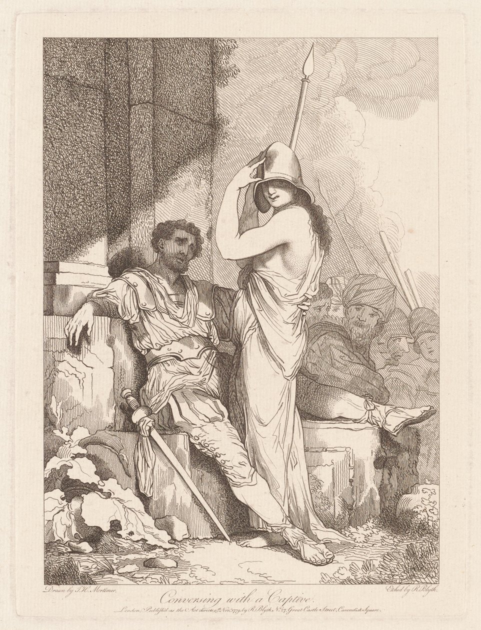 Keskustelua vangin kanssa tekijältä Robert Blyth, after John Hamilton Mortimer