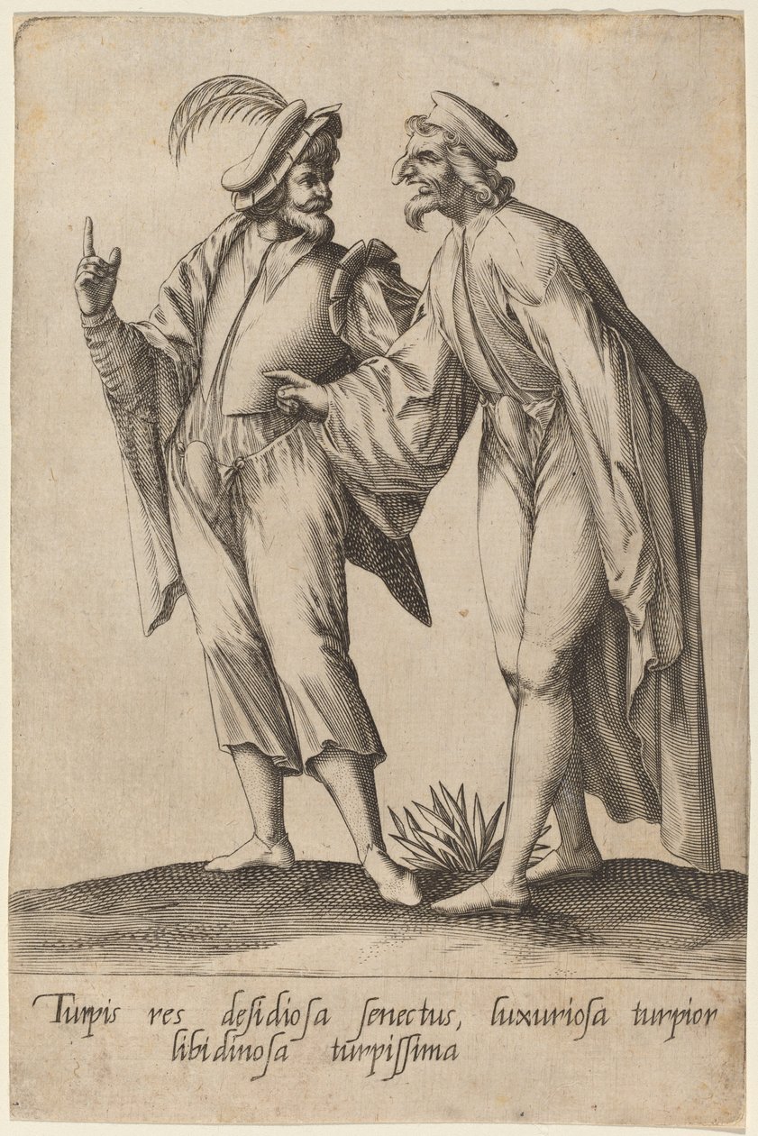 Vanhuus on ruma asia... tekijältä Robert Boissard after Jean Jacques Boissard