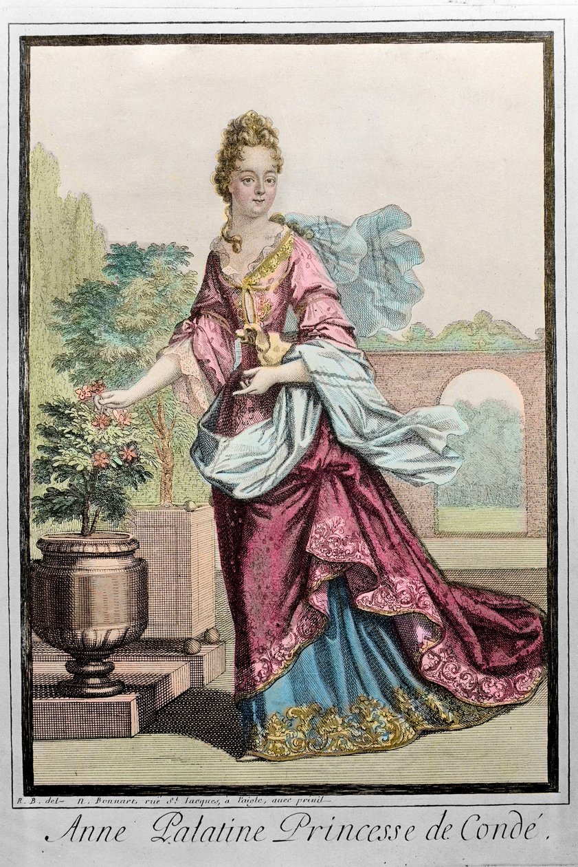 Anne Palatine, Conden prinsessa (Anne de Baviere (1648-1723) (Anne Henriette Julie de Baviere) (Anne Henriette of Baijeri) (Anna del Palatinato) - kaiverrus Robert Bonnart - tekijältä Robert Bonnart