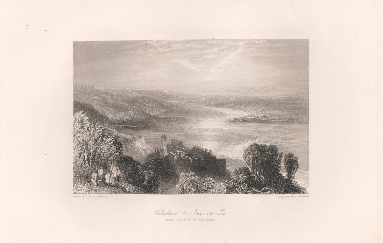 Chateau de Tancarville, jossa on Quilleboeufin kaupunki tekijältä Robert Brandard