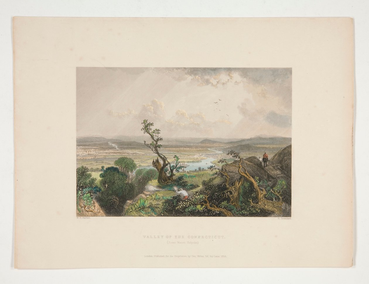 Connecticutin laakso (Mountilta Holyoke), kuva Nathaniel Parker Willisille tekijältä Robert Brandard