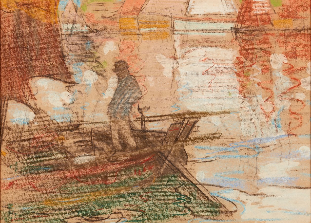Concarneau Ferryman 1894 (pastelli) tekijältä Robert Brough