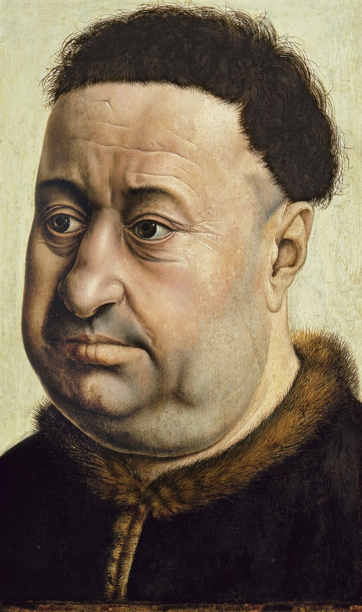 Miehen muotokuva Robert de Masmines, n. 1425 tekijältä Robert Campin
